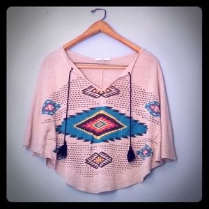 Papaya Tribal Print top